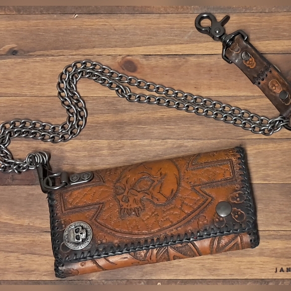 Dream evil designs Other - Custom Made Leather Wallet & Chain By Dream Evil Designs